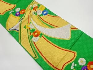 束ね熨斗に菊模様織出し袋帯